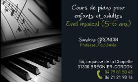 Sandrine Grondin  - Cours  de piano    