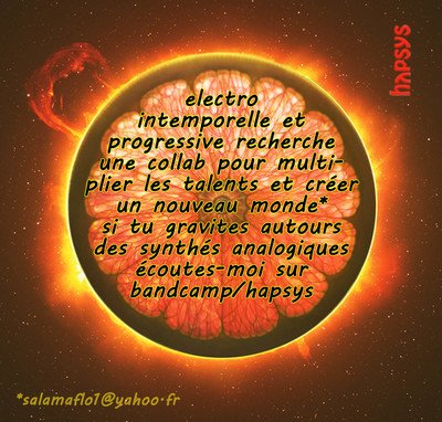 electro intemporelle et progressive recherche une collab