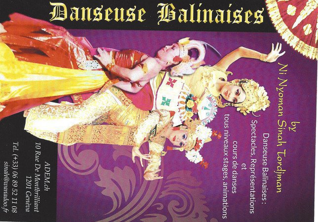 Sinah Ni Nyoman Tordjman | Cours de danse balinaise | Genève